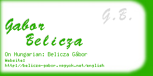 gabor belicza business card