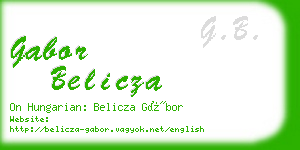 gabor belicza business card